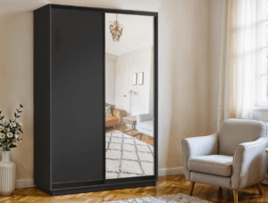 ארון בגדים 120 / 240 - MELONE MIRROR GREY